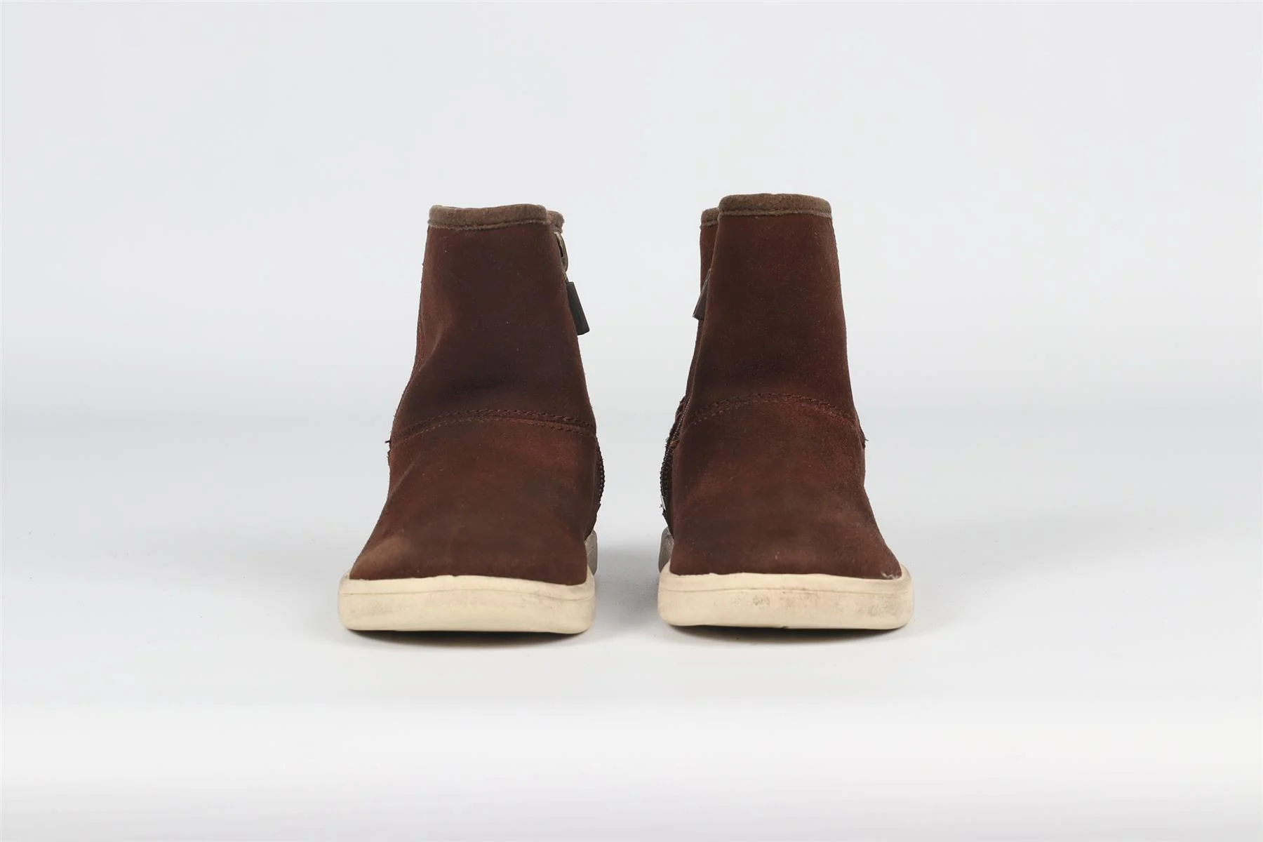 UGG AUSTRALIA BROWN KIDS GIRLS SUEDE BOOTS EU 23.5 UK 6 - Image 3