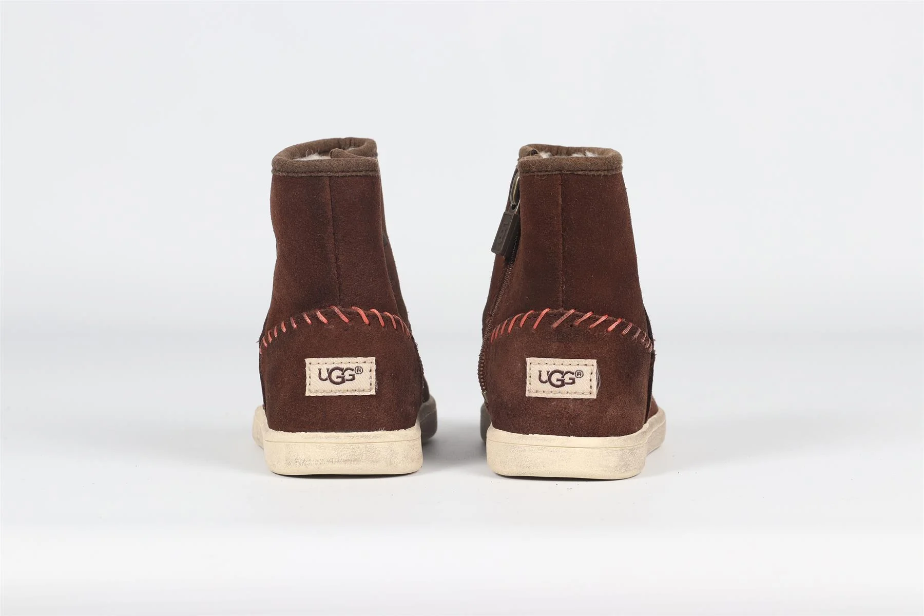 UGG AUSTRALIA BROWN KIDS GIRLS SUEDE BOOTS EU 23.5 UK 6 - Image 5