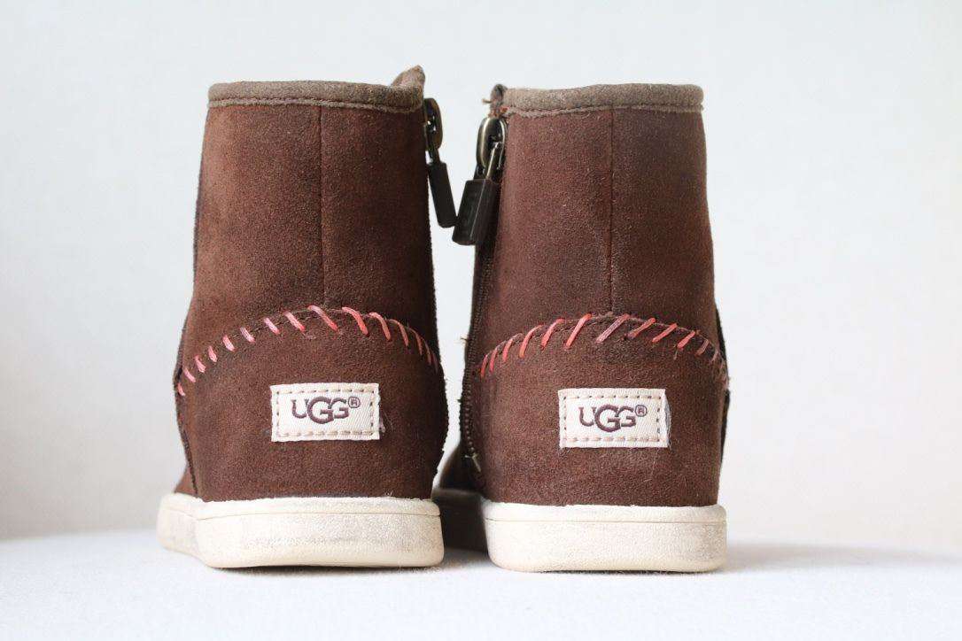 UGG AUSTRALIA BROWN SUEDE SHEARLING BOOTS EU 23.5 UK 6 - Image 7