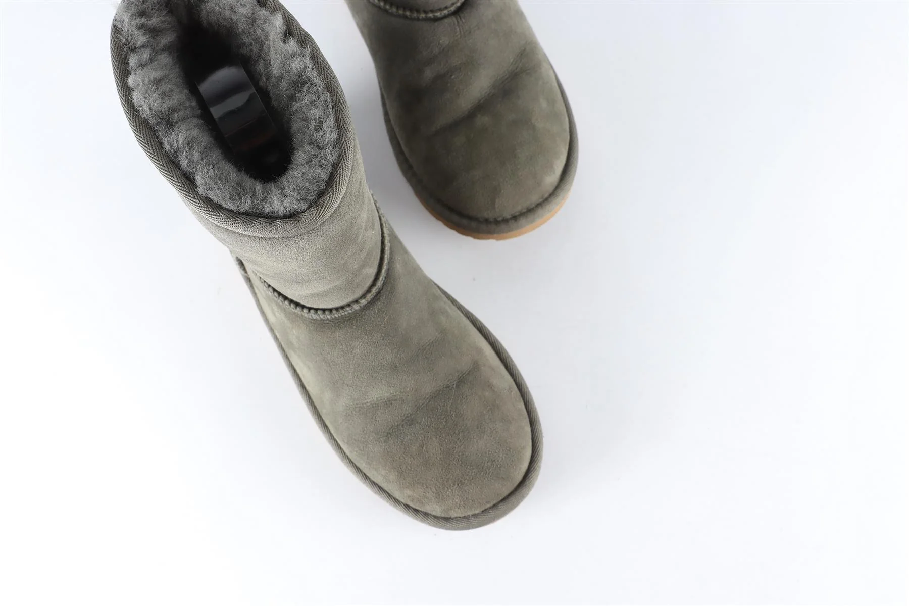 UGG AUSTRALIA GREEN KIDS GIRLS SUEDE BOOTS EU 35 UK 2 US 3 - Image 4
