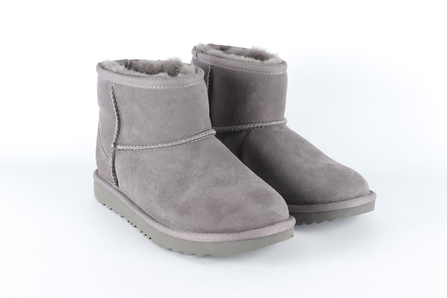 UGG AUSTRALIA GREY KIDS GIRLS SUEDE BOOTS EU 35 UK 2 US 3 - Image 2