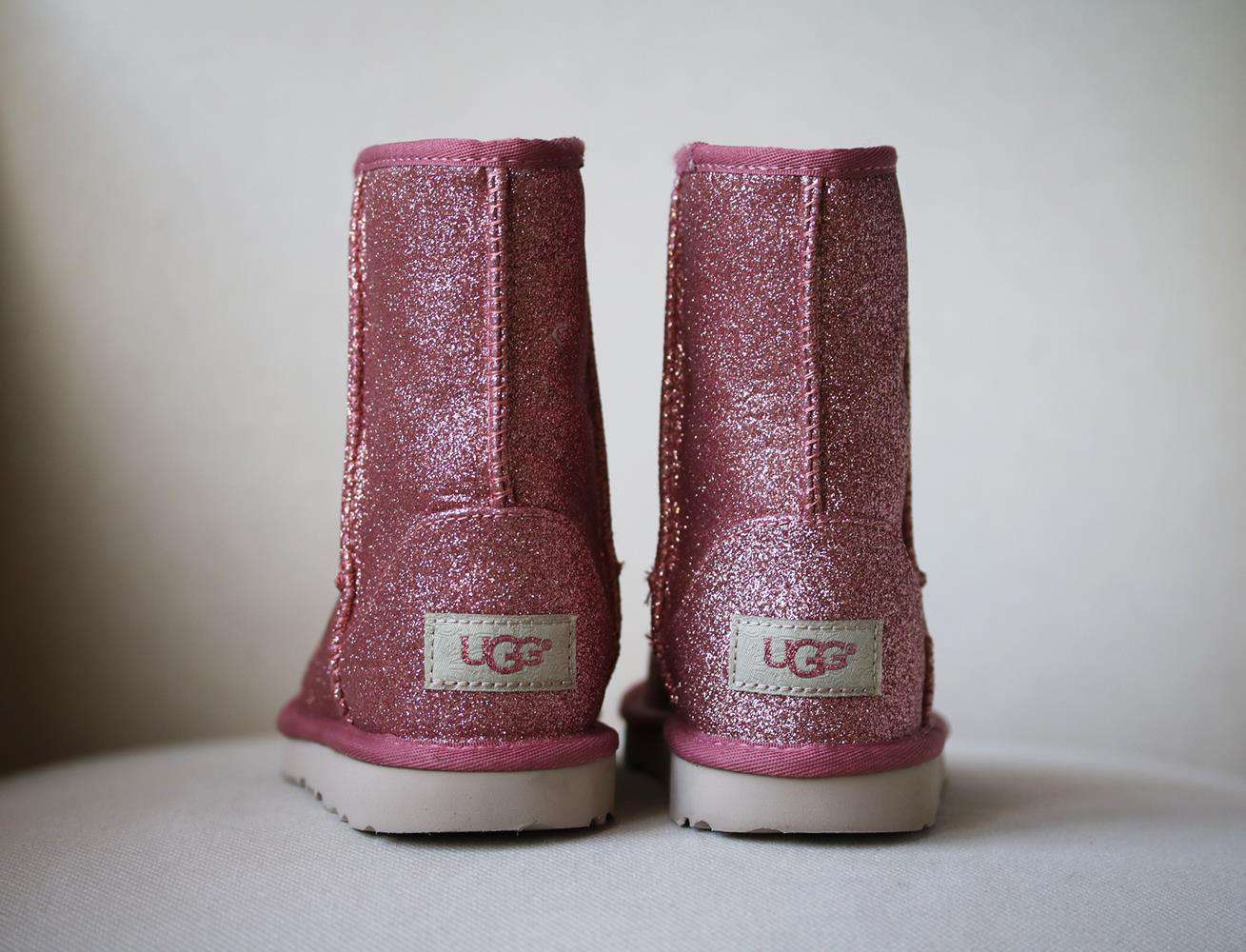 UGG AUSTRALIA KIDS GIRLS SHORT II GLITTER BOOTS EU 28.5 UK 10 - Image 5