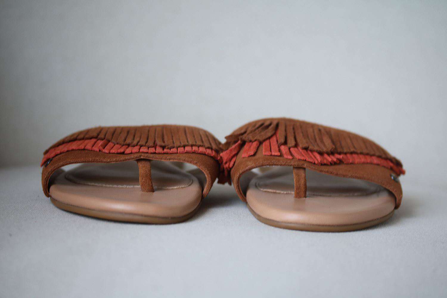 UGG BINX FRINGED SLIP ON SANDALS EU 40 UK 7 US 9.5 - Image 3