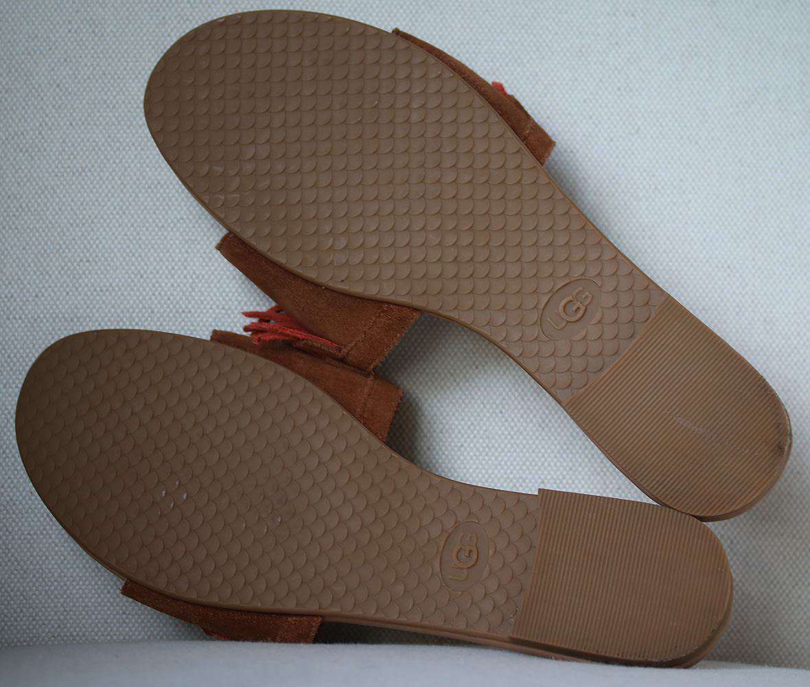 UGG BINX FRINGED SLIP ON SANDALS EU 40 UK 7 US 9.5 - Image 5