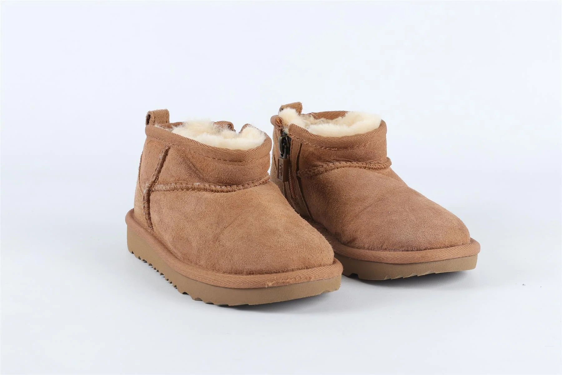 UGG BROWN GIRLS SUEDE ANKLE BOOTS EU 27.5 UK 9 US 10 - Image 2