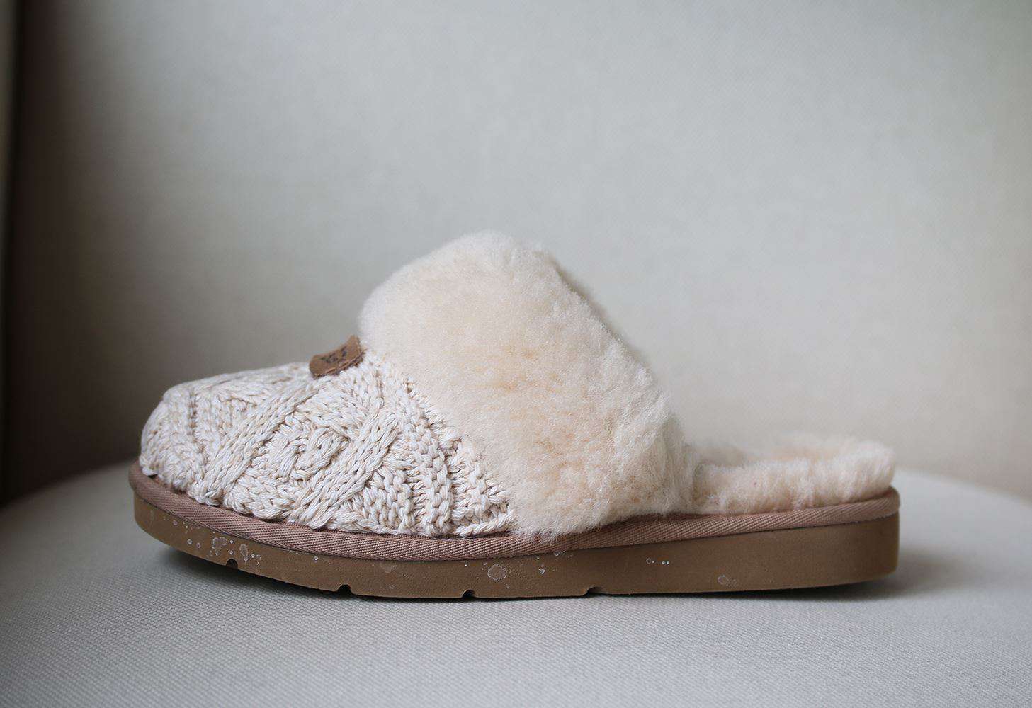 UGG COZY CABLE SHEARLING SLIPPERS EU 38 UK 5.5 US 7 - Image 2