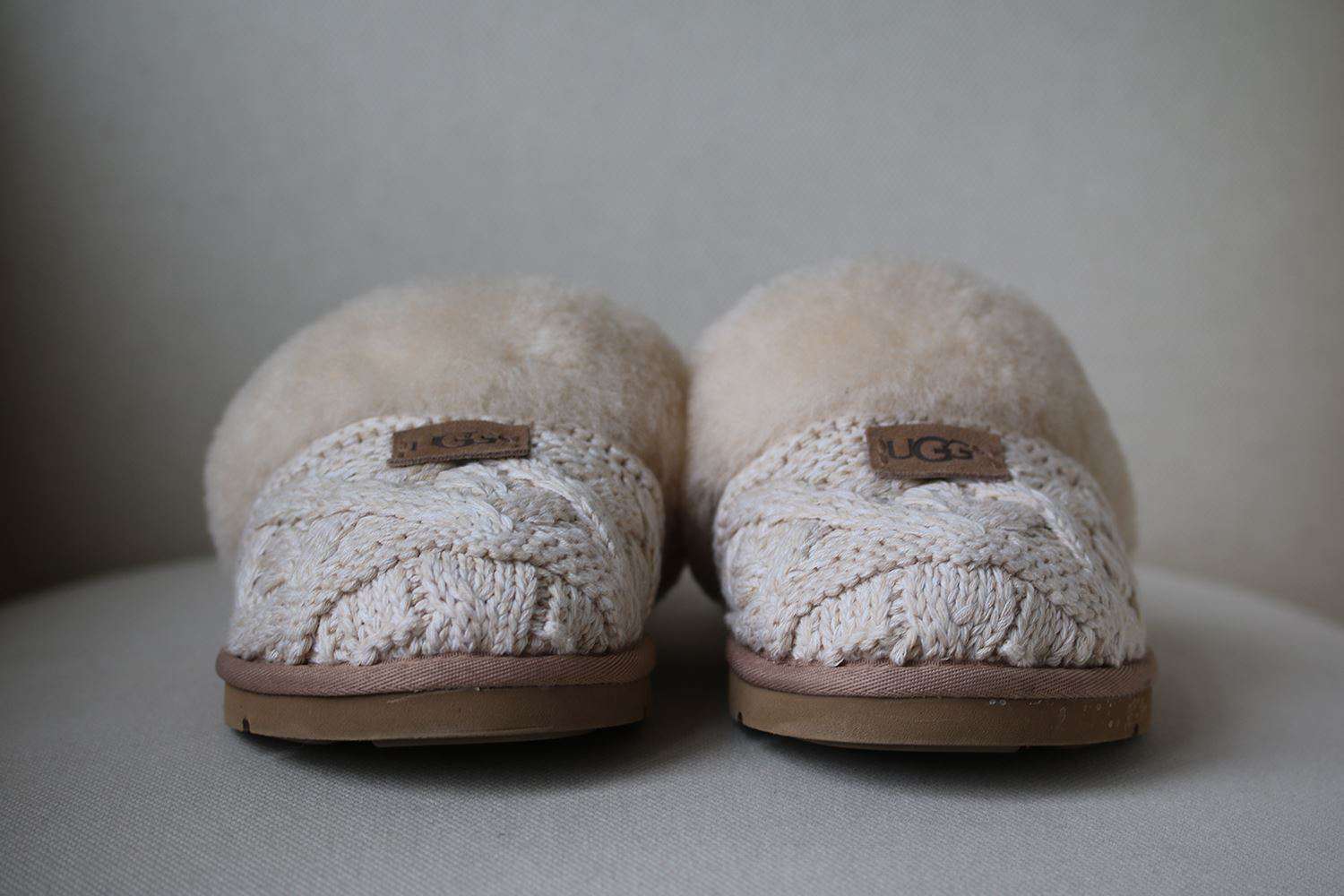 UGG COZY CABLE SHEARLING SLIPPERS EU 38 UK 5.5 US 7 - Image 3
