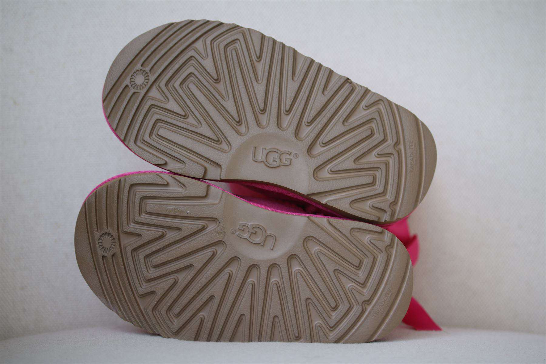 UGG GIRLS MINI BAILEY BOW II PINK BOOTS EU 26 UK 8 - Image 4
