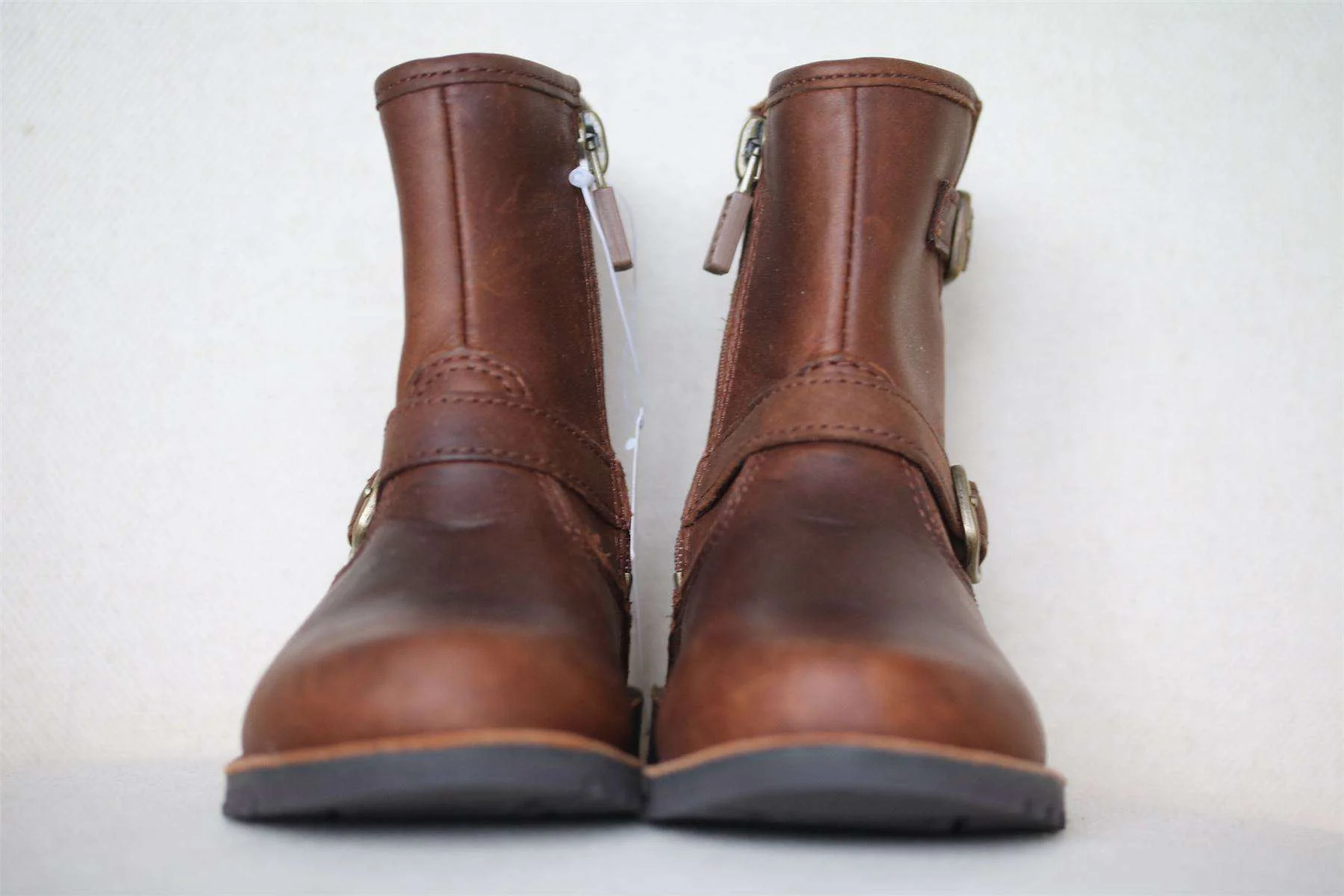UGG KIDS HARWELL BIKER BOOTS IN STOUT BROWN EU 23.5 UK 6 - Image 2