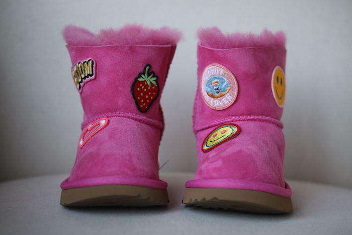 UGG KIDS PINK BAILEY BOW BOOTS EU 27.5 UK 9 - Image 2
