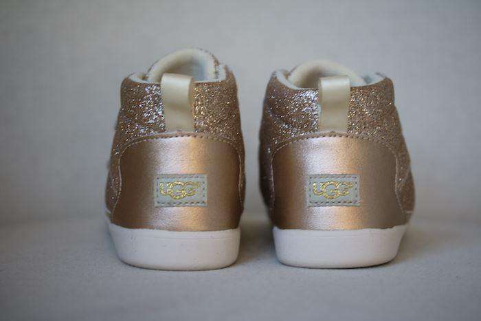 UGG KIDS PRITCHARD GOLD SPARKLES TRAINERS EU 26 UK 8 - Image 3