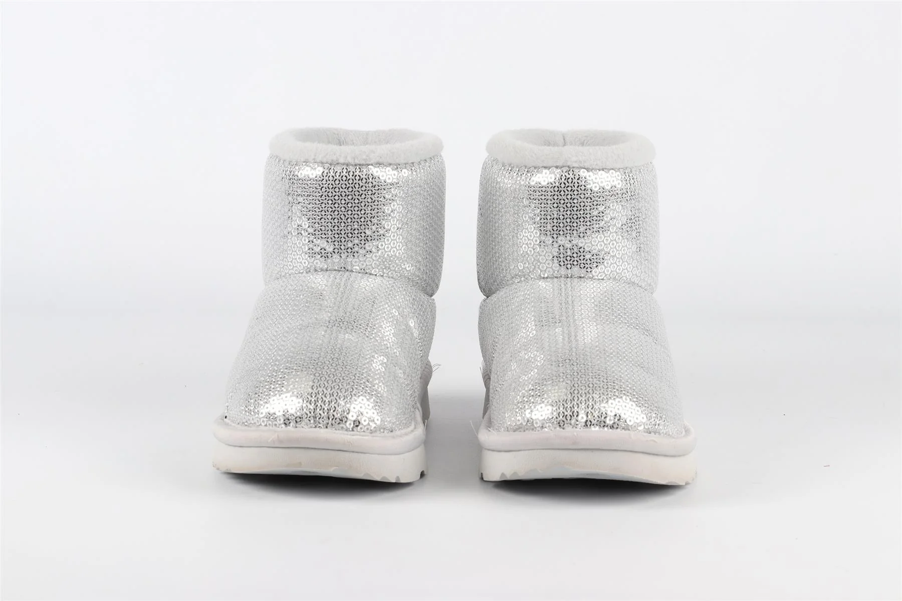 UGG SILVER GIRLS BOOTS UK 9 EU 27.5 US 10 - Image 3