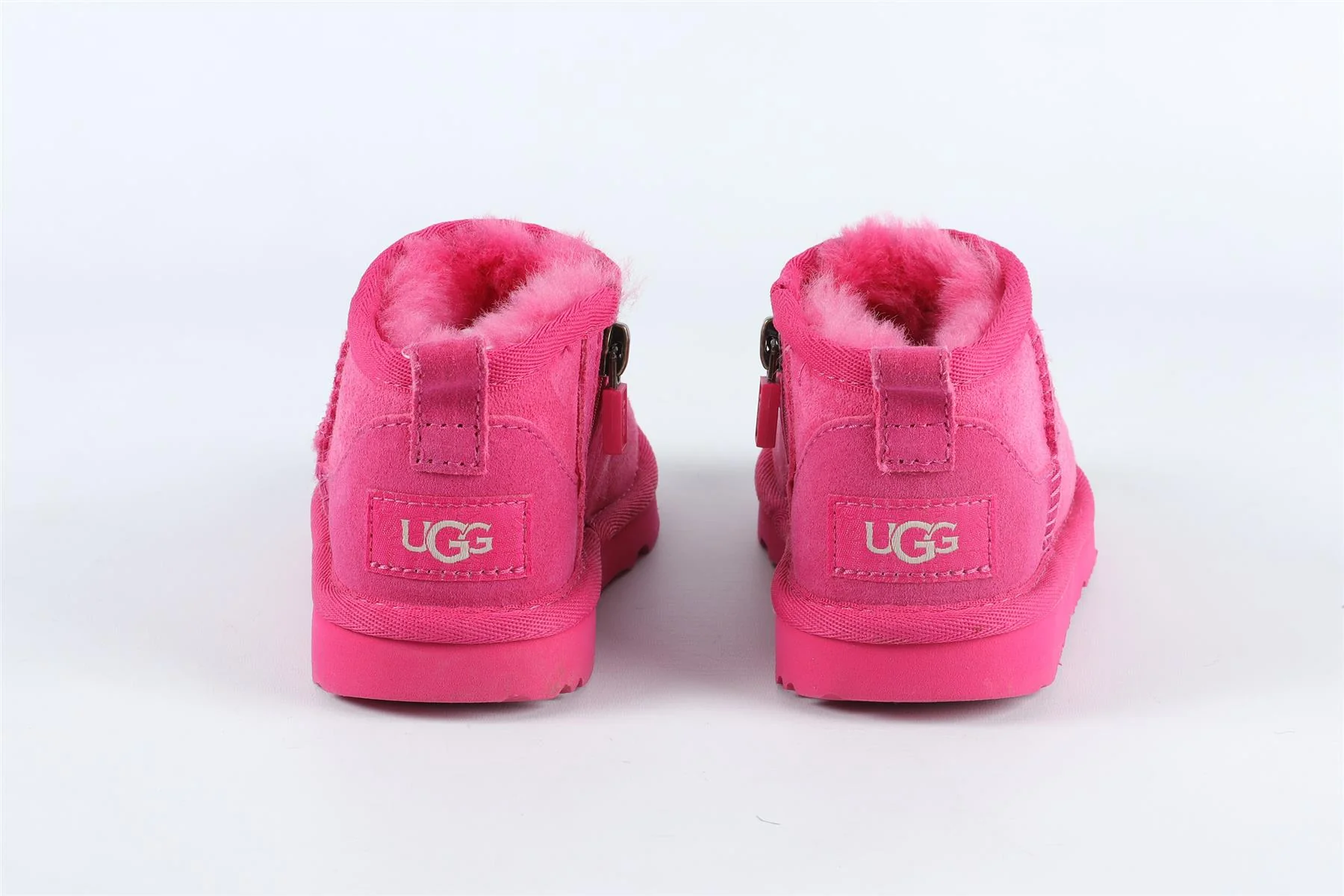 UGGS PINK GIRLS SUEDE ANKLE BOOTS EU 26.5 UK 8 US 9 - Image 5
