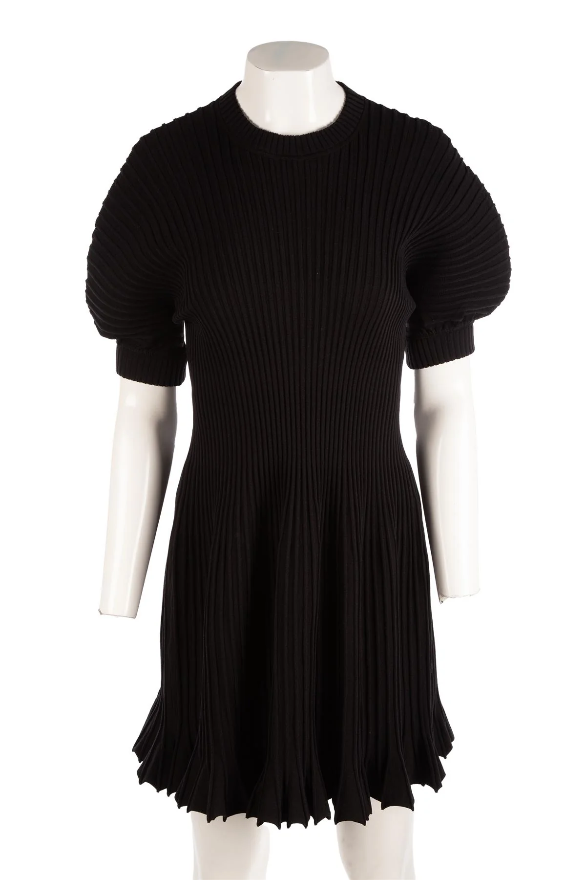 ULLA JOHNSON BLACK KNIT MINI DRESS MEDIUM - Image 2