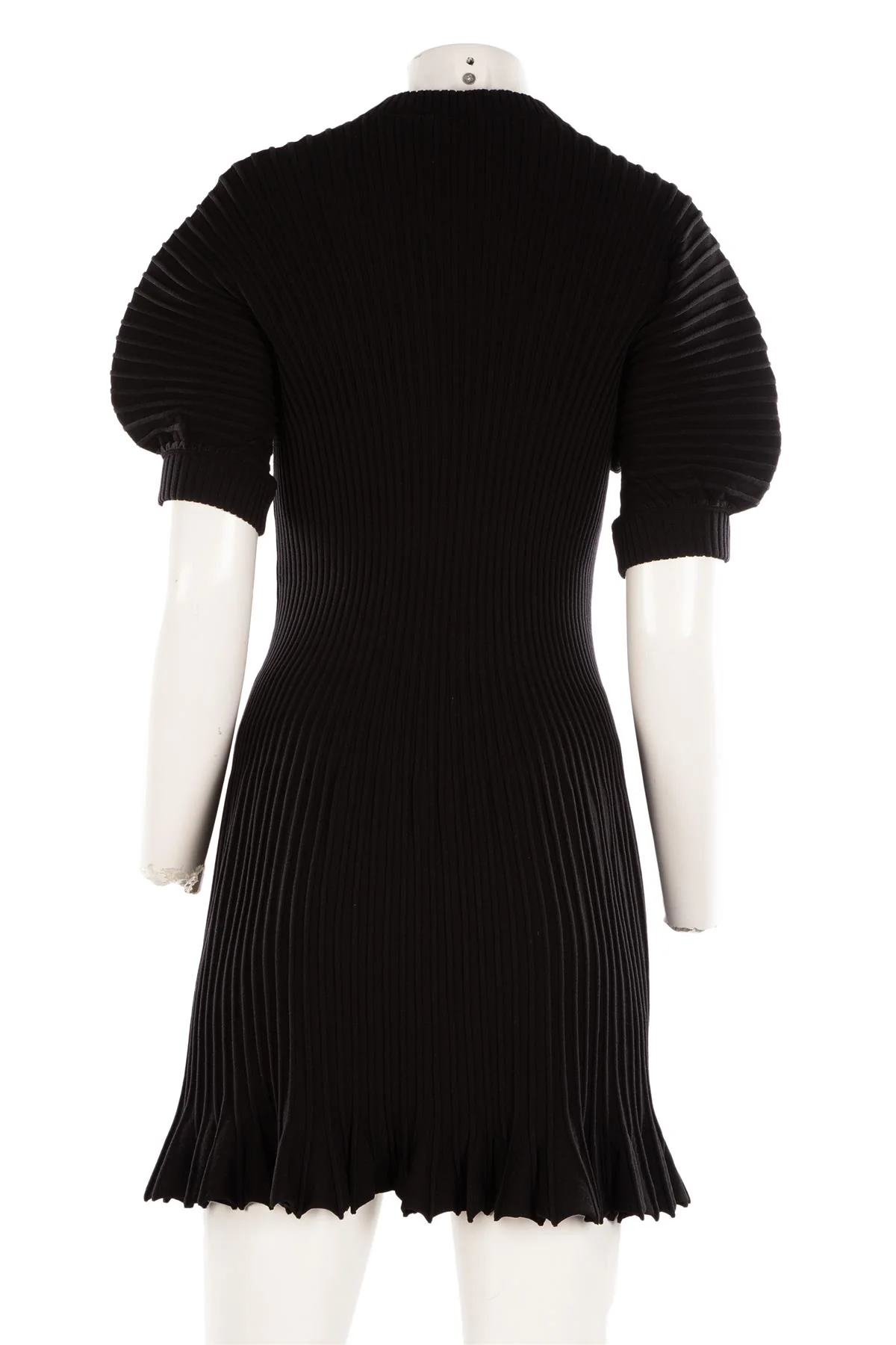 ULLA JOHNSON BLACK KNIT MINI DRESS MEDIUM - Image 4