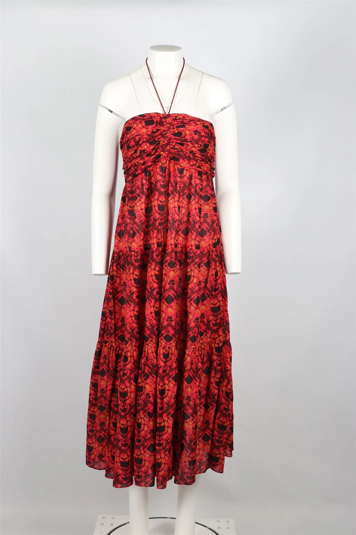 ULLA JOHNSON COTTON BLEND MIDI DRESS LARGE - Image 2