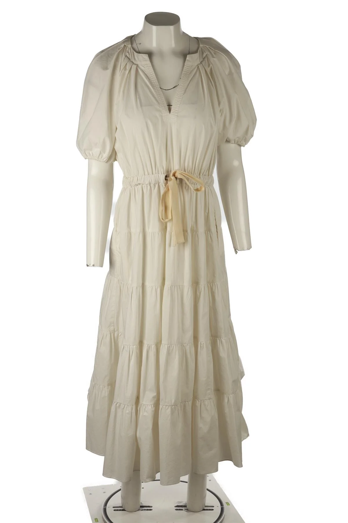 ULLA JOHNSON ECRU COTTON MAXI DRESS US 8 UK 12 - Image 2