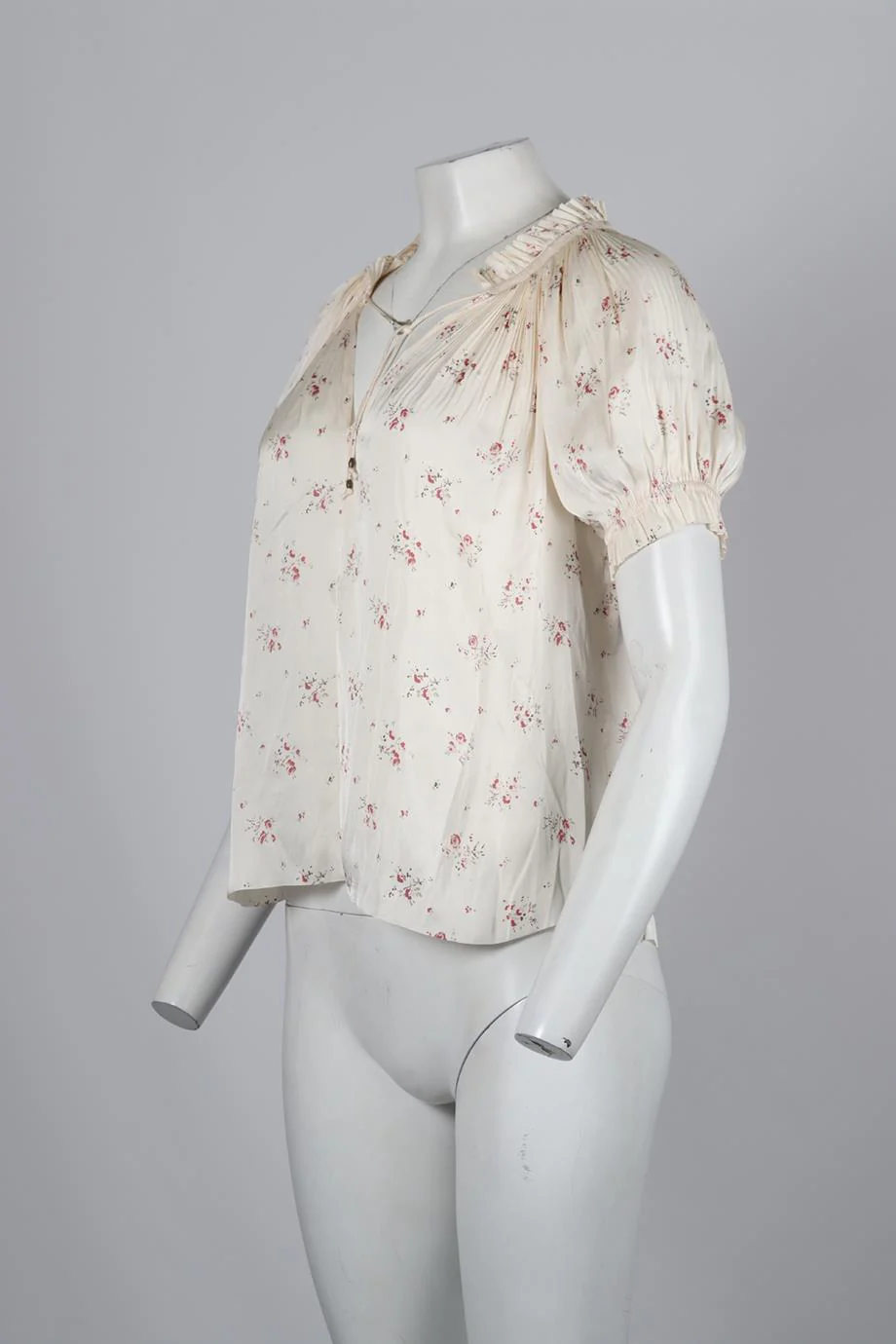 ULLA JOHNSON FLORAL PRINT SATIN TOP US 4 UK 8 - Image 3