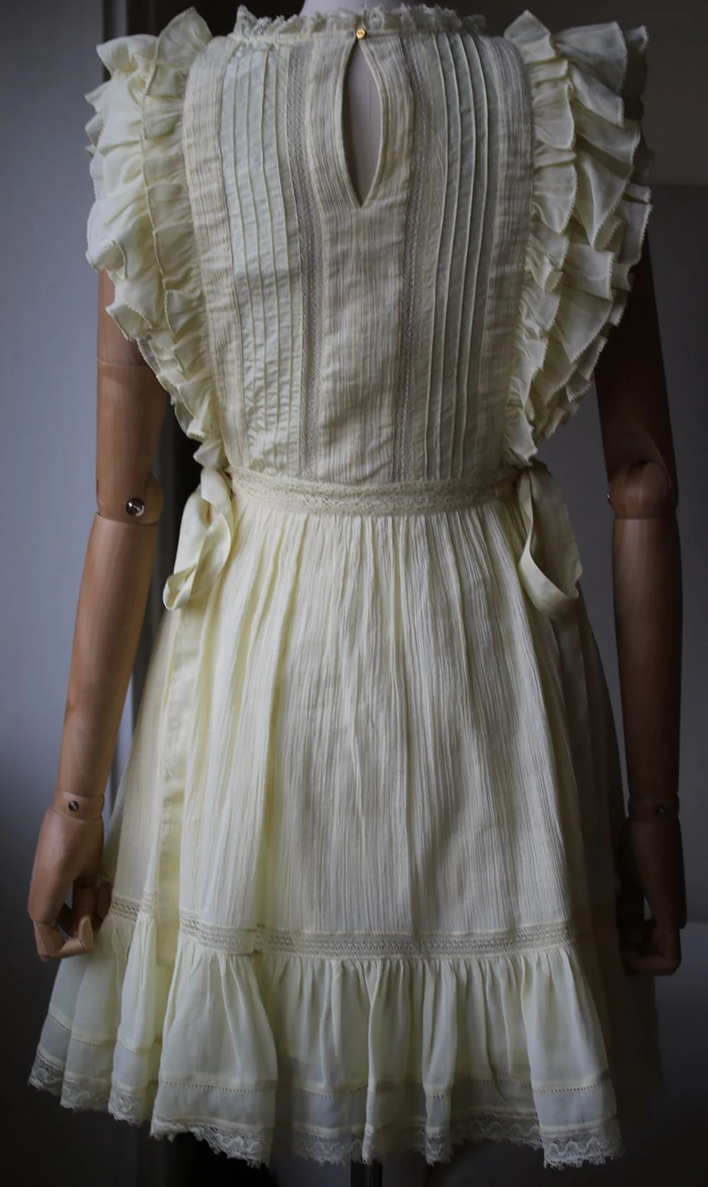 ULLA JOHNSON HENRIETTE RUFFLE MINI DRESS US 2 UK 6 - Image 4