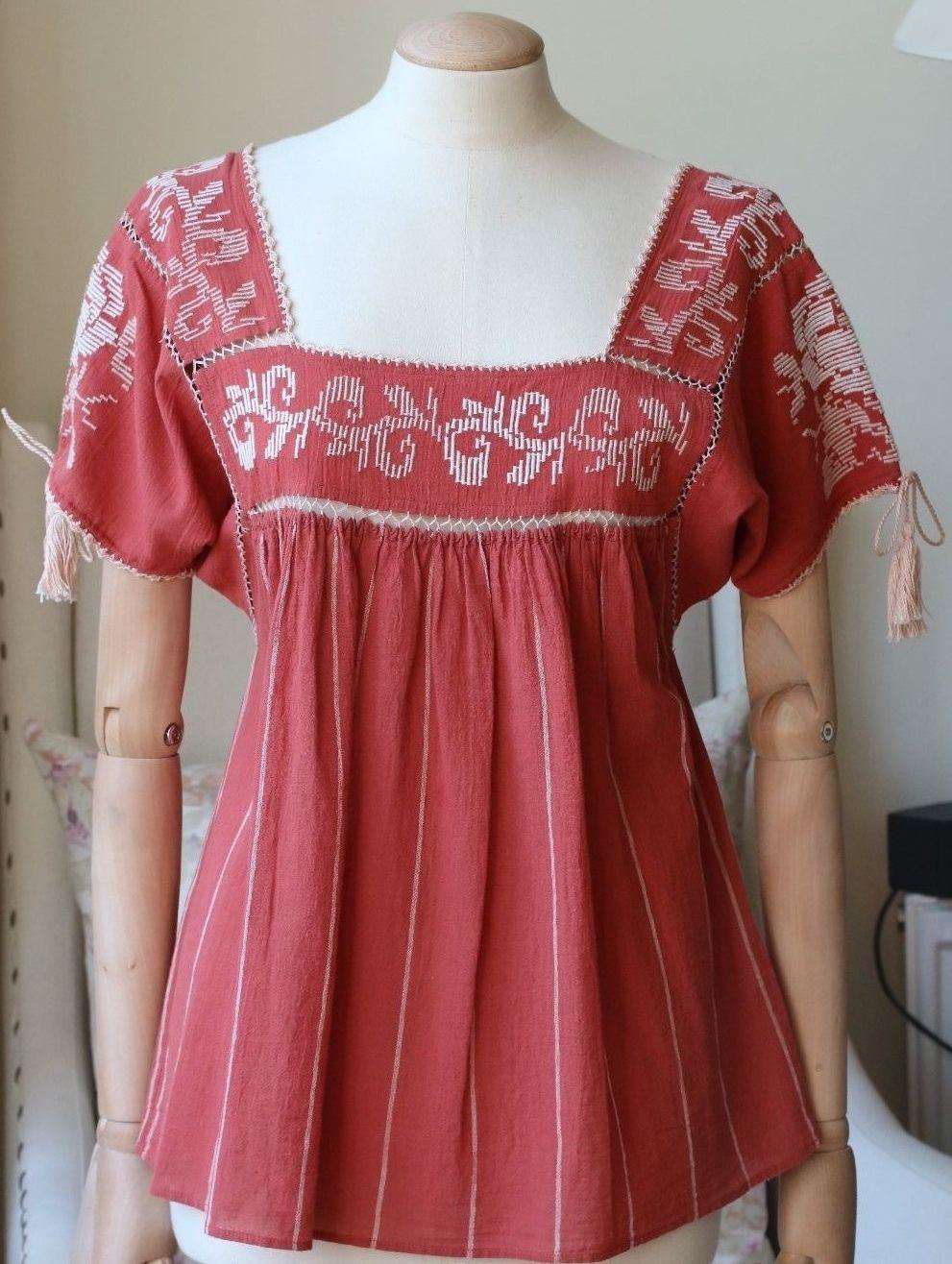 ULLA JOHNSON LILA BLOUSE TOP US 2 UK 6 - Image 5