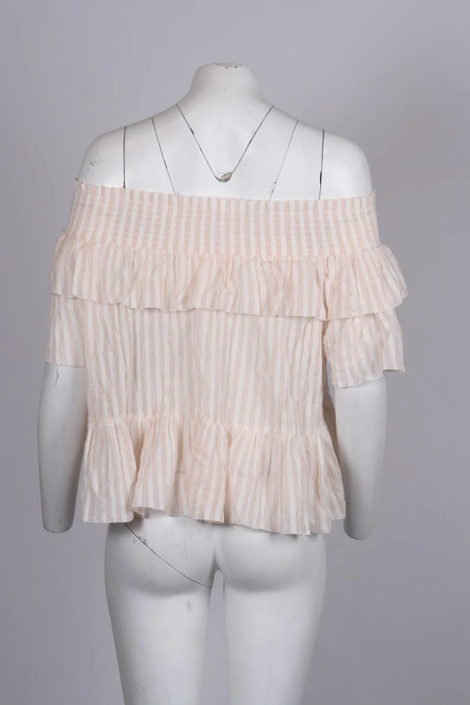 ULLA JOHNSON OFF THE SHOULDER COTTON TOP US 0 UK 4 - Image 4