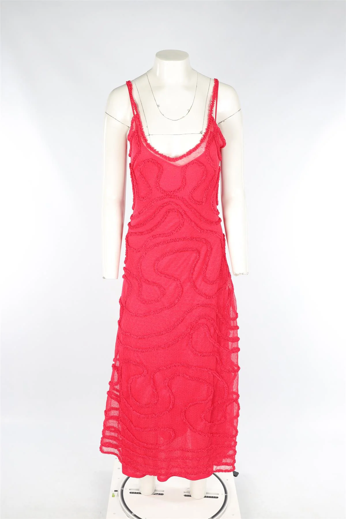 ULLA JOHNSON PINK KNIT MAXI DRESS MEDIUM - Image 2