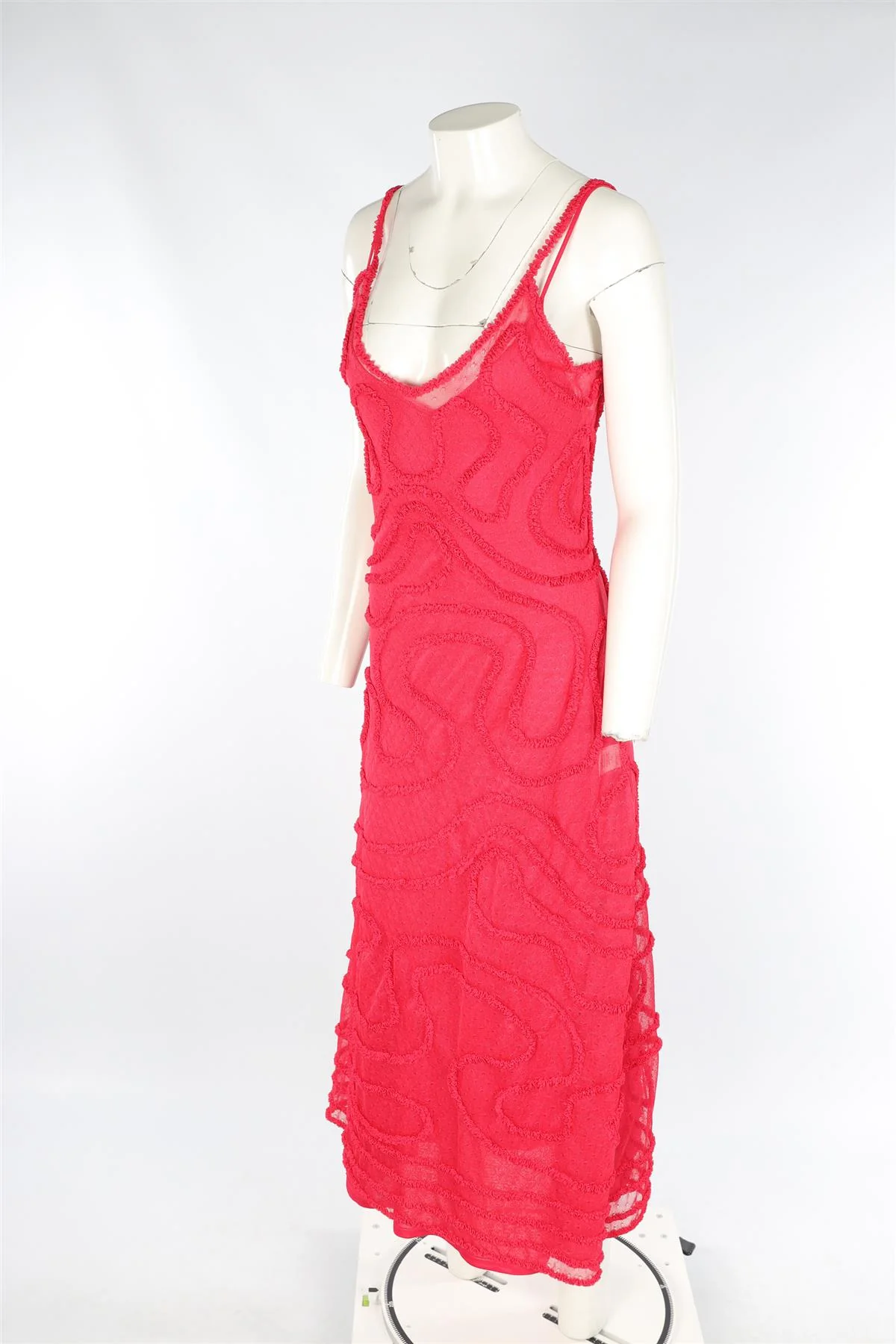 ULLA JOHNSON PINK KNIT MAXI DRESS MEDIUM - Image 3