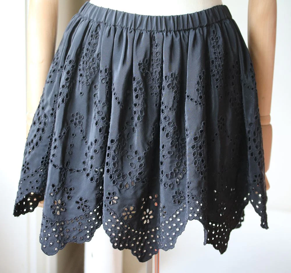 ULLA JOHNSON RAVEN FLO EYELET MINI SKIRT US 2 UK 6 - Image 2