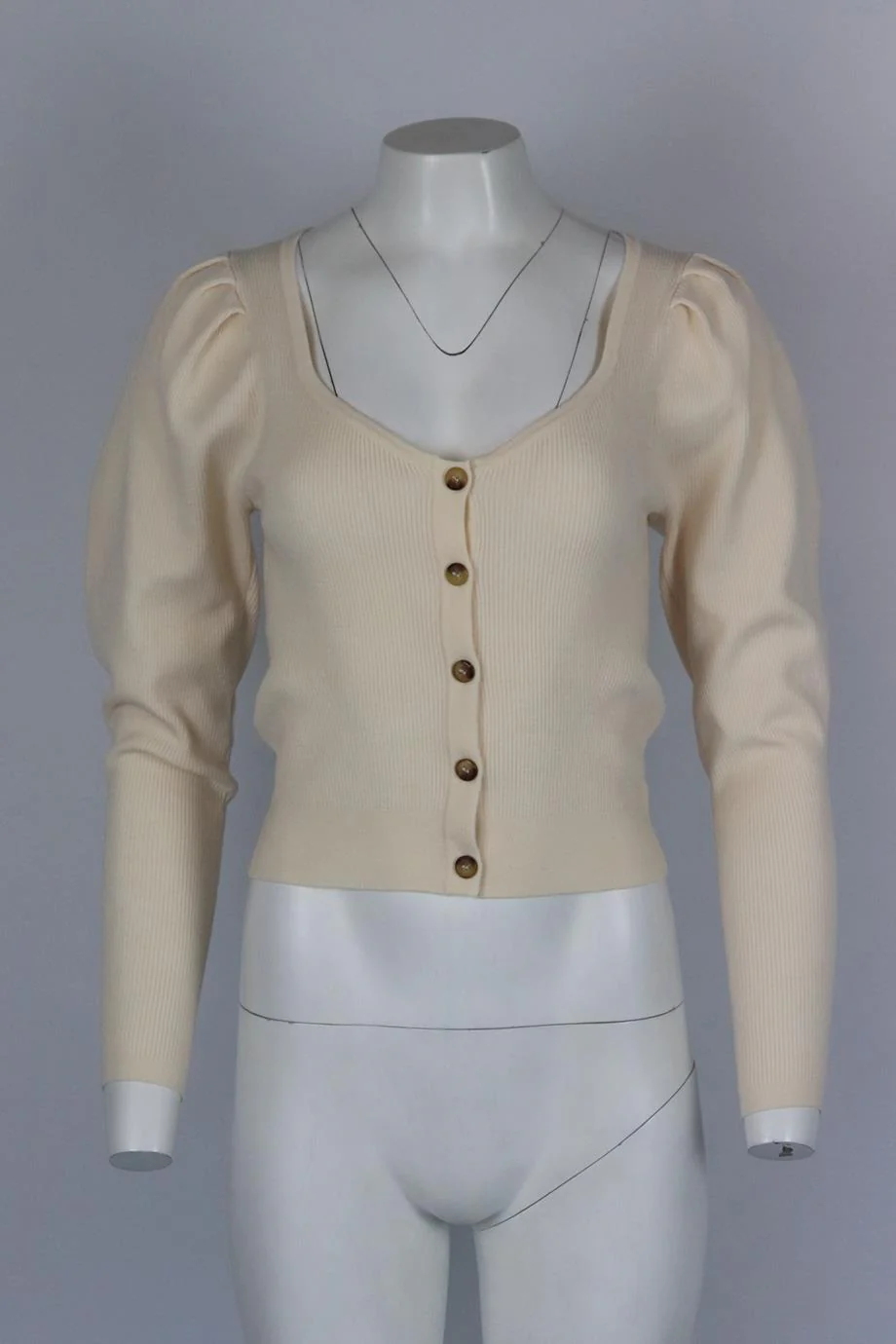 ULLA JOHNSON RIBBED WOOL CARDIGAN MEDIUM - Image 2
