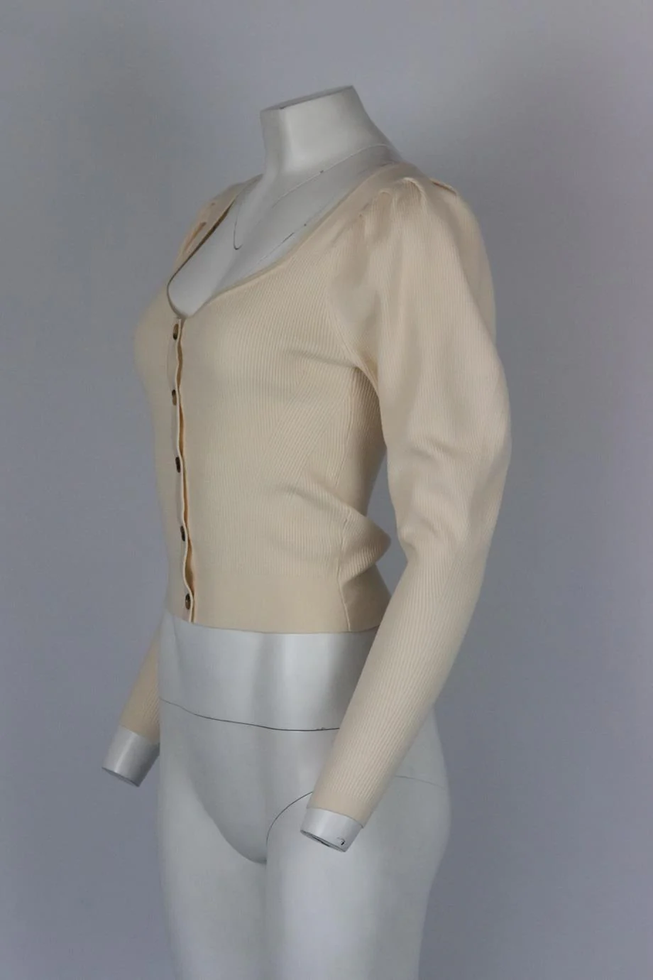 ULLA JOHNSON RIBBED WOOL CARDIGAN MEDIUM - Image 3