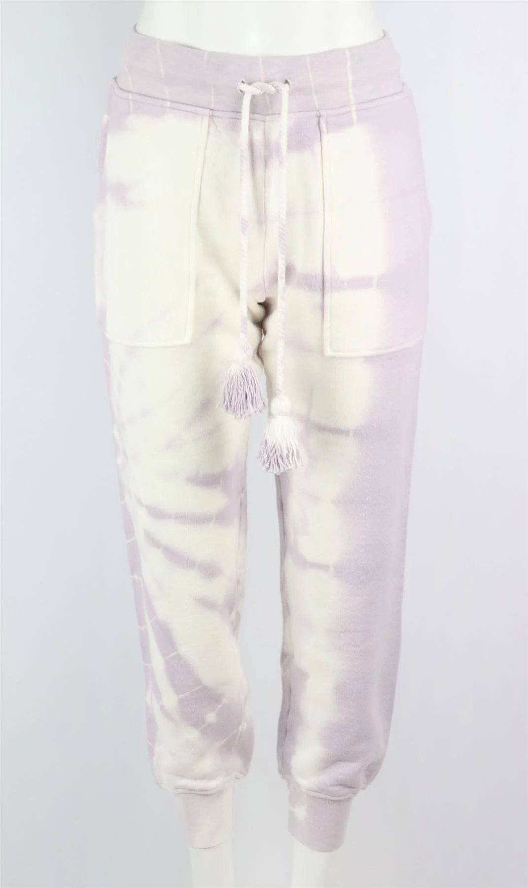 ULLA JOHNSON TIE DYED COTTON TERRY TRACK PANTS SMALL - Image 2