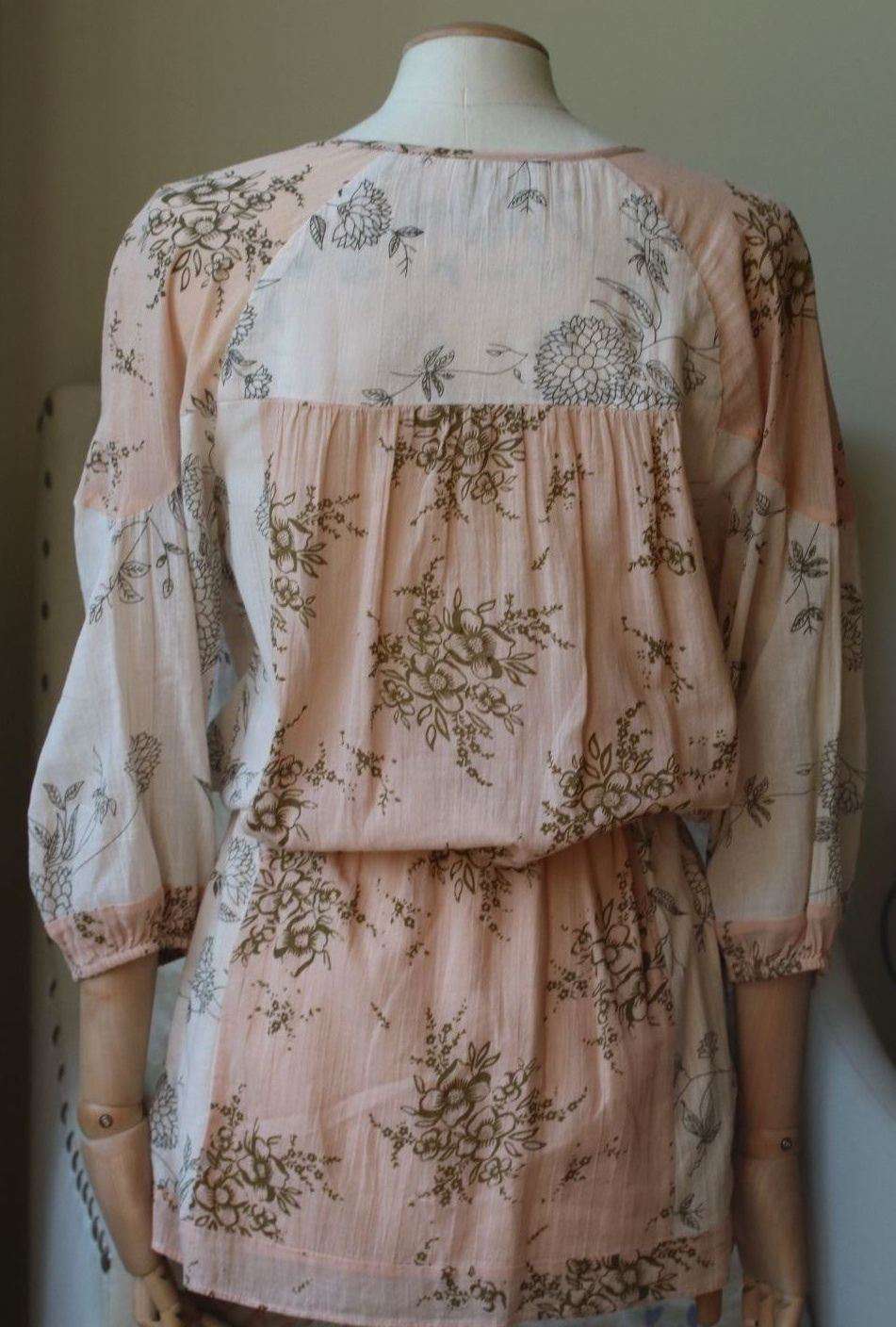ULLA JOHNSON VARCA FLORAL DRESS IN NATURAL UK 4/6 - Image 2