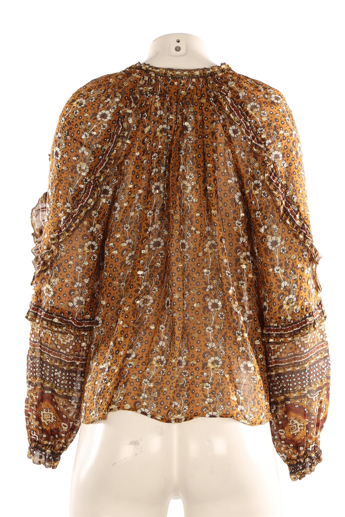 ULLA JOHNSON YELLOW SILK TOP US 2 UK 6 - Image 4