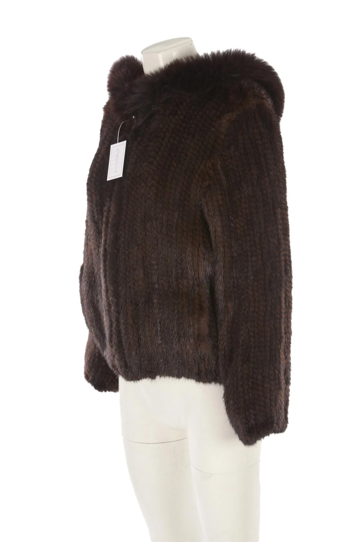 UNBRANDED BROWN MINK FUR JACKET MEDIUM - Image 3