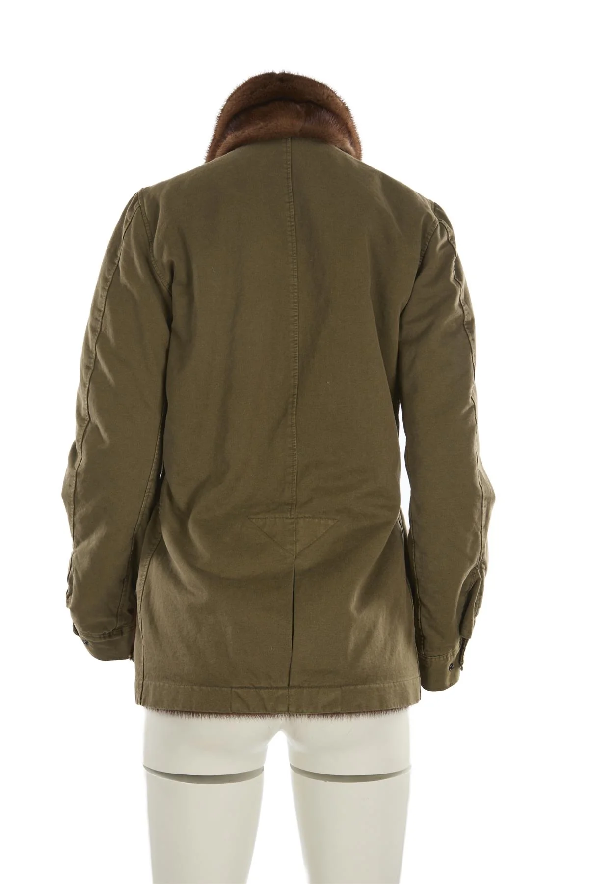 UNBRANDED GREEN MINK FUR AND COTTON JACKET MEDIUM - Image 4