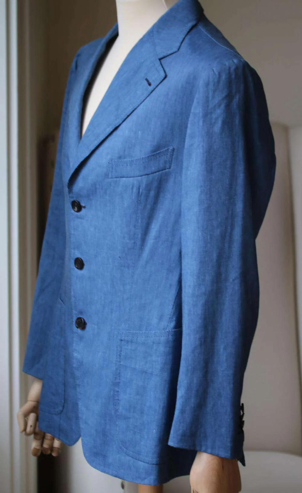 UNBRANDED LINEN BLEND CLASSIC JACKET LARGE - Image 2