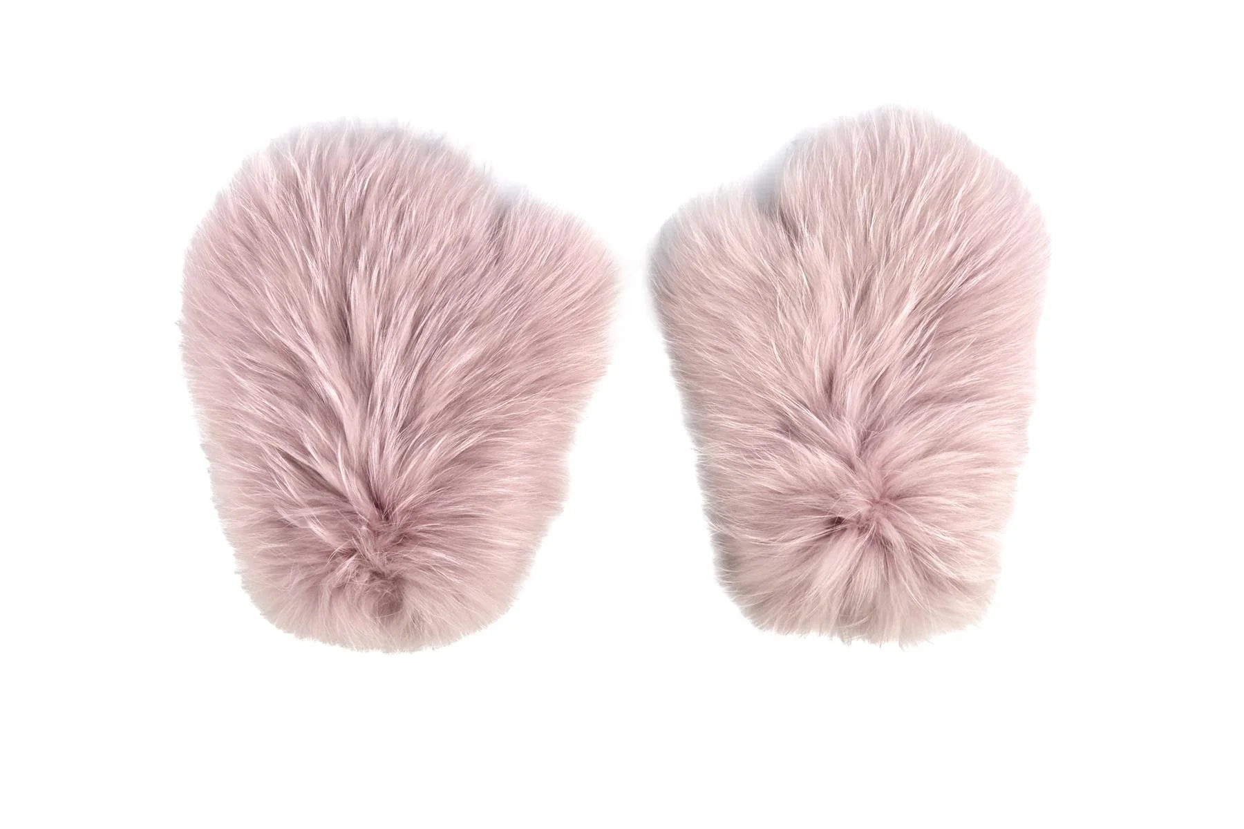 UNBRANDED PINK FOX FUR GLOVES - Image 4