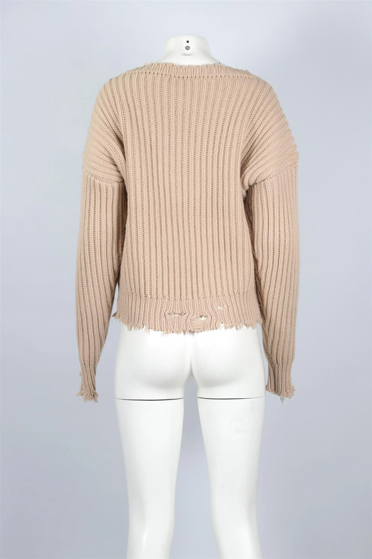 UNRAVEL BY BEN TAVERNITI TAN WOOL SWEATER XXSMALL - Image 4