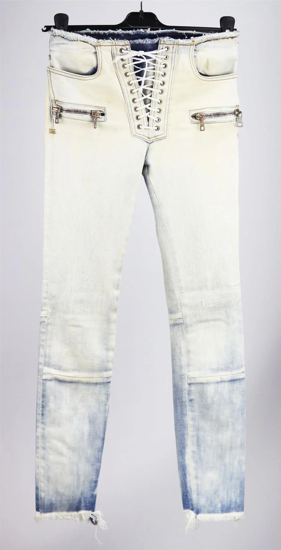 UNRAVEL PROJECT LACE UP DISTRESSED HIGH RISE SKINNY JEANS W25 UK 6/8 - Image 2
