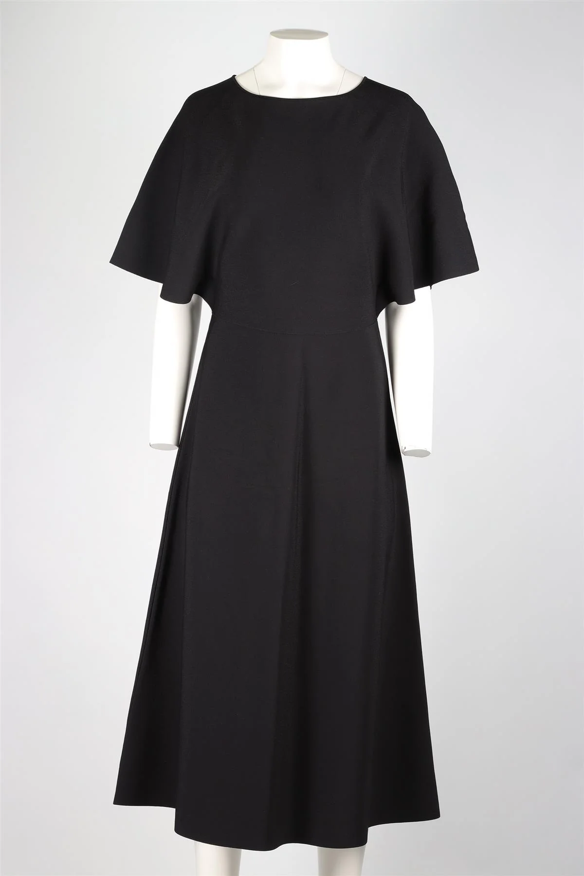 VALENTINO BLACK KNIT MIDI DRESS LARGE - Image 2