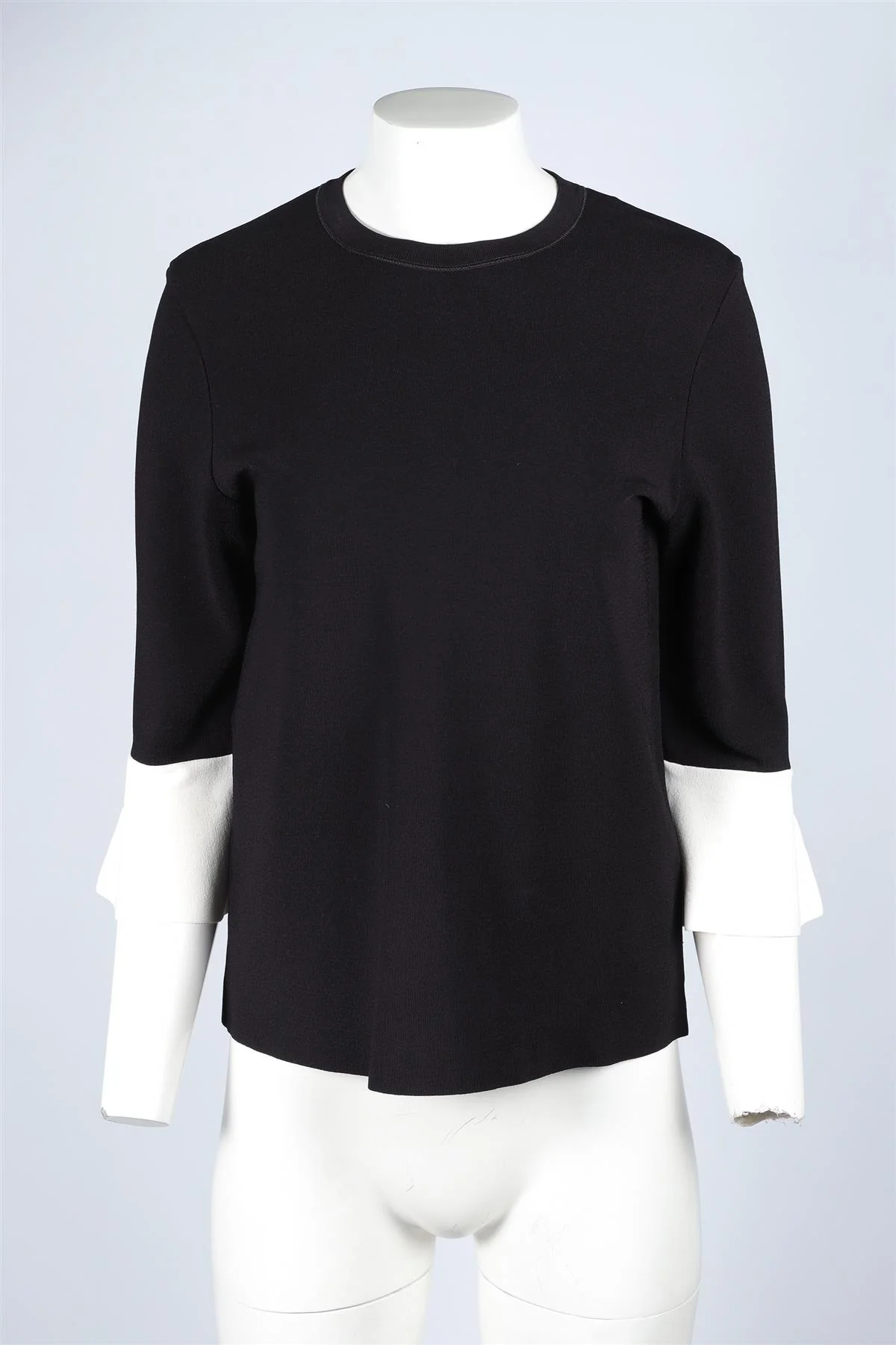 VALENTINO BLACK KNIT TOP LARGE - Image 2