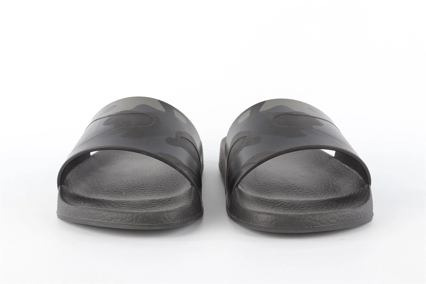 VALENTINO BLACK MEN'S RUBBER SLIDES EU 43 UK 9 US 10 - Image 3