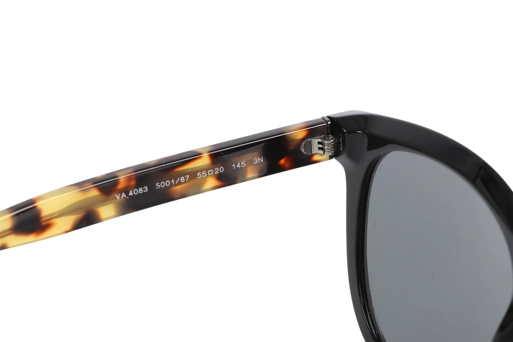 VALENTINO BLACK ROUND FRAME ACETATE SUNGLASSES - Image 7