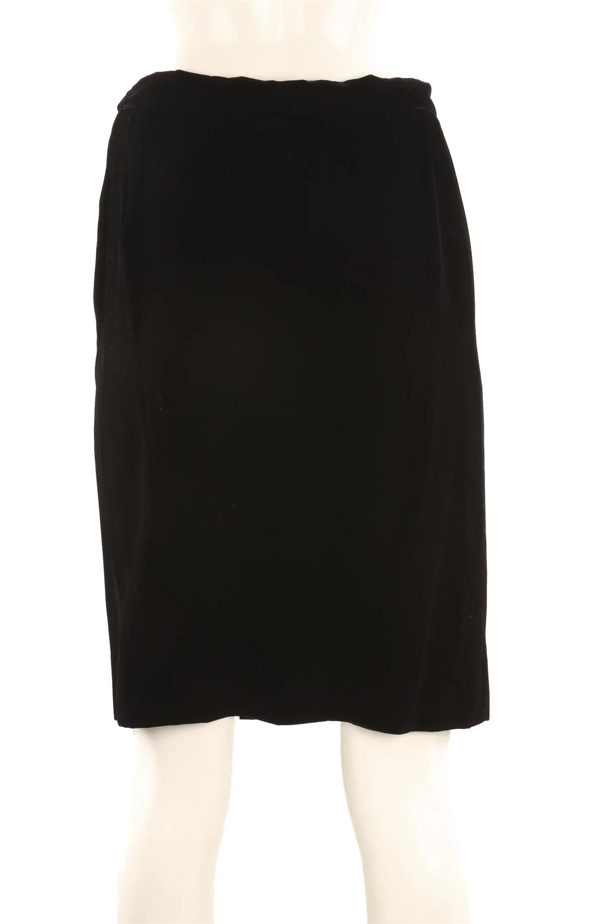 VALENTINO BLACK VINTAGE VELVET MINI SKIRT UK 12 - Image 4