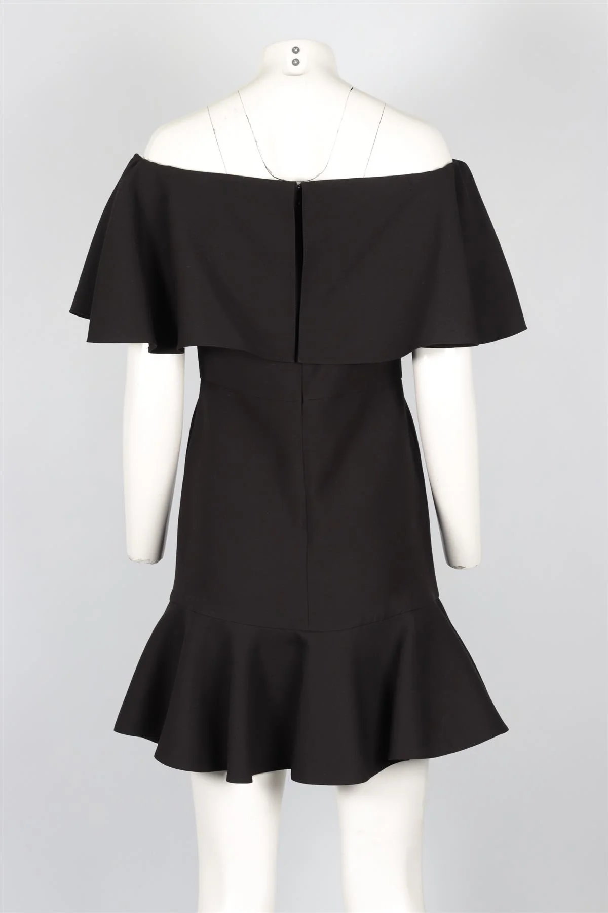 VALENTINO BLACK WOOL MINI DRESS IT 42 UK 10 - Image 4