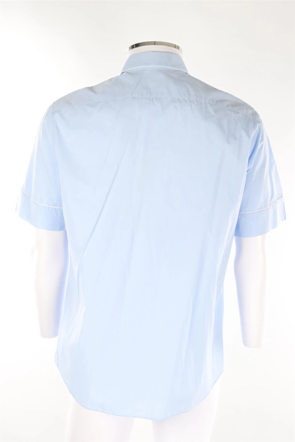 VALENTINO BLUE MEN'S COTTON SHIRT IT 42 UK 32 - Image 4