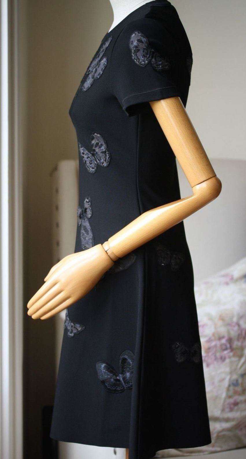 VALENTINO BUTTERFLY EMBROIDERED DRESS SMALL - Image 5