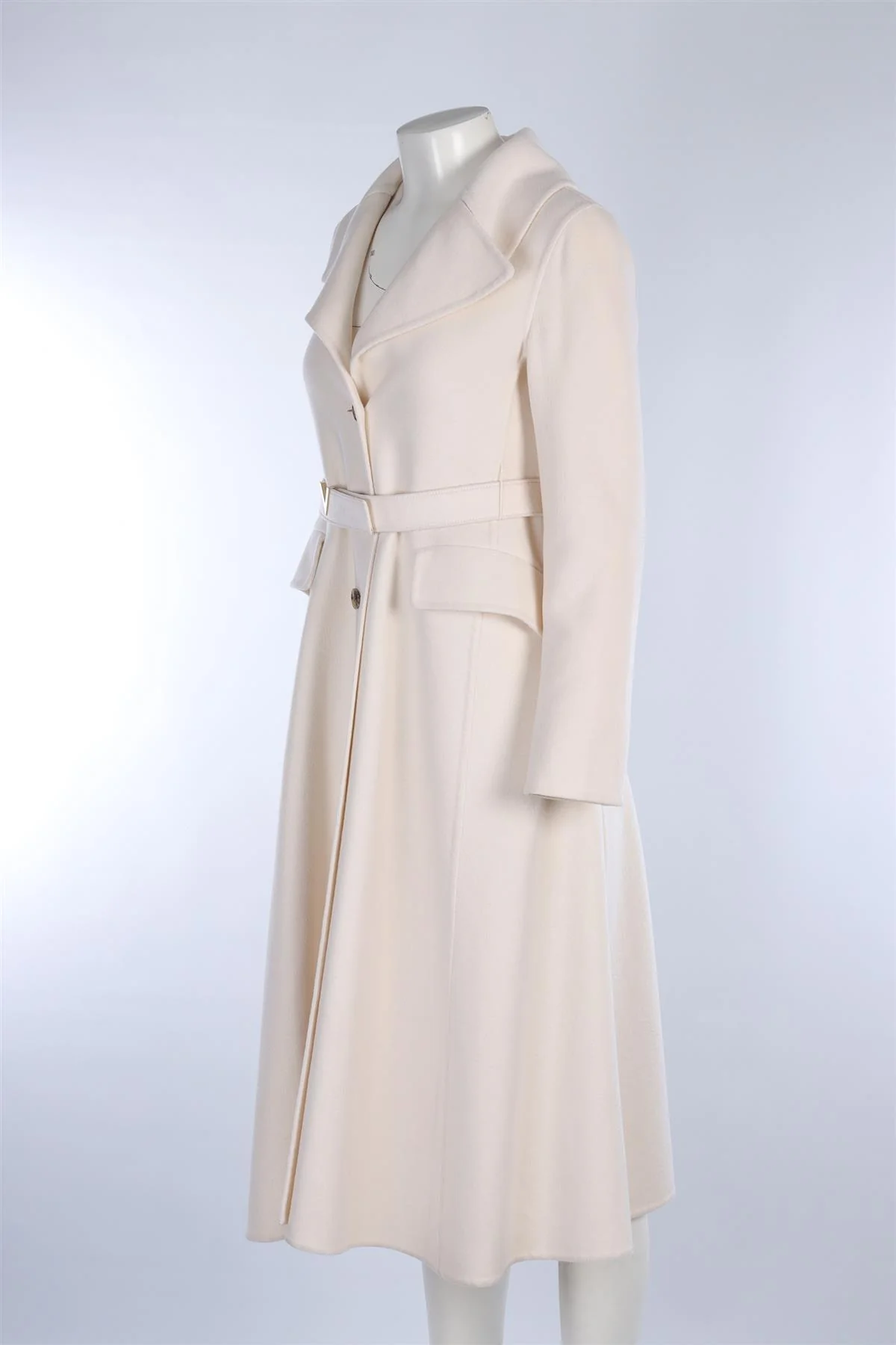 VALENTINO CREAM WOOL COAT IT 40 UK 8 - Image 3