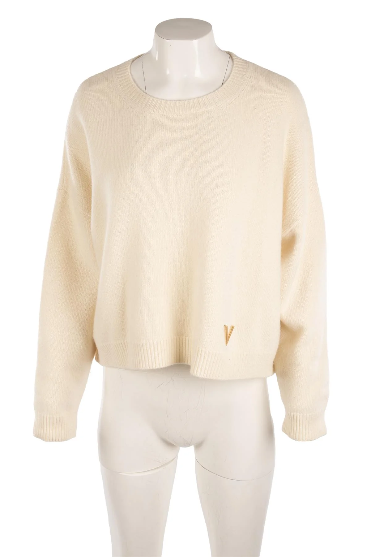 VALENTINO CREAM WOOL SWEATER LARGE - Image 2