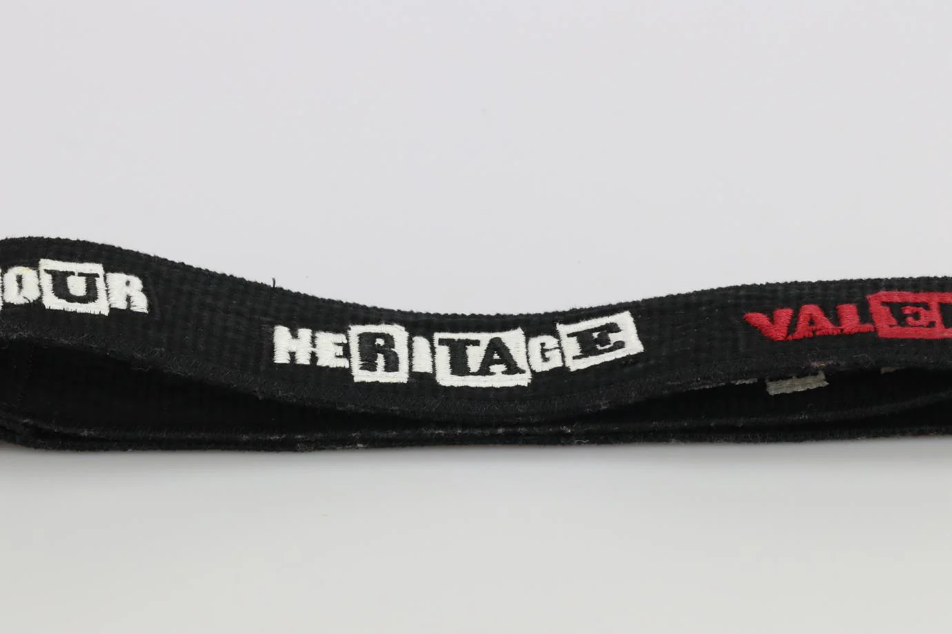 VALENTINO EMBROIDERED CANVAS AND LEATHER BAG STRAP - Image 4